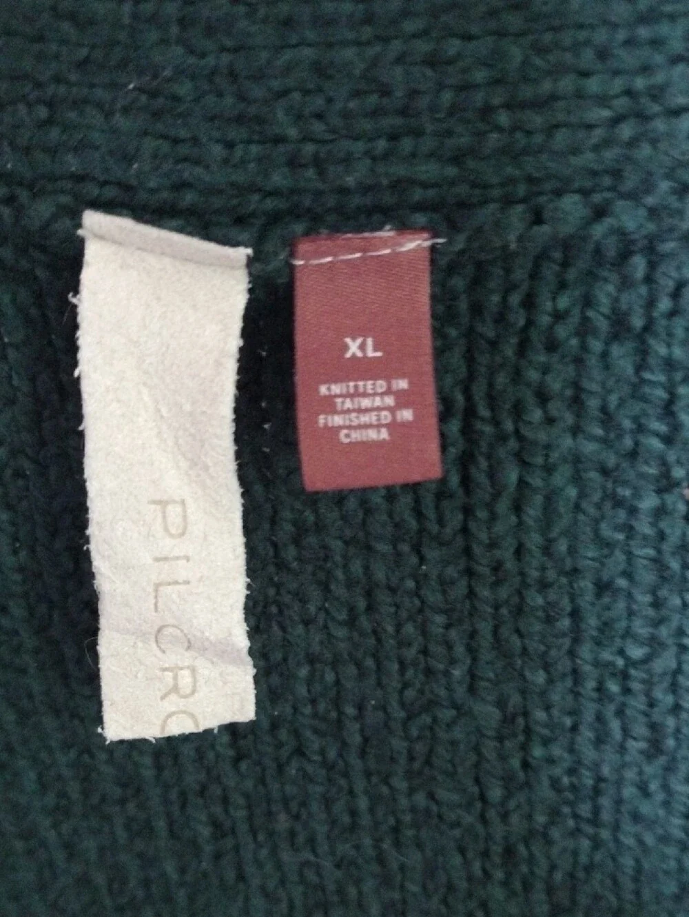 Pilcro Anthropologie Deep Green V-Neck Relaxed Women's Sweater